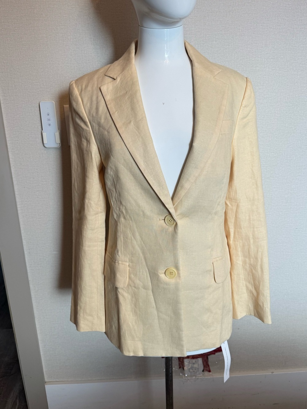 Reformation James Linen Blazer Yellow - Size XS